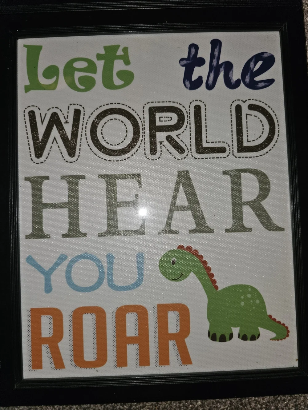 Dinosaur Nursery Wall Art Set - Green, Orange, Blue, Navy - WD 1